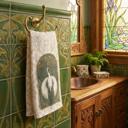  Nouveau Crane Cotton Kitchen Towel | Bird Pattern Hand Tea Dish Cloth | 20" x 28"
