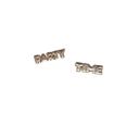  New Years Time to Party Earrings | Light Pink and Gold with Glitter Finish