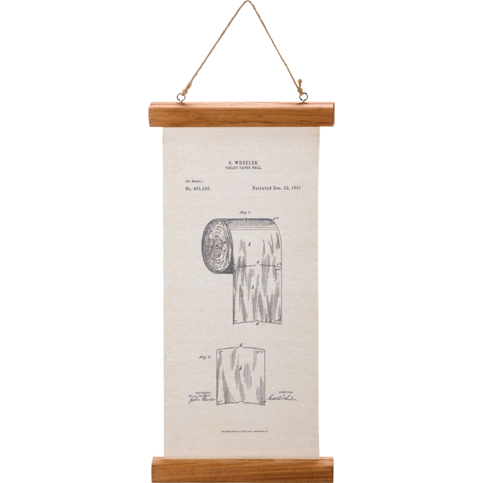Passive-Aggressive Vintage Toilet Paper Hanging Instructions Wall Decor | Bathroom Canvas Sign