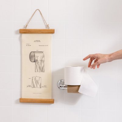 Passive-Aggressive Vintage Toilet Paper Hanging Instructions Wall Decor | Bathroom Canvas Sign