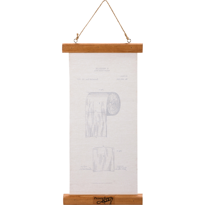 Passive-Aggressive Vintage Toilet Paper Hanging Instructions Wall Decor | Bathroom Canvas Sign