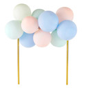 Mixed Pastels Mini Balloon Cake Topper | Mini Confetti Balloon Party Cake Decoration