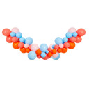  Pink Blue Orange Balloon Arch | 5 ft Party Balloon Garland Kit (60 Pieces)