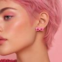  Pink Sunglasses Novelty Earrings | Cute Shady Glasses Studs, Fun Fashion Jewelry