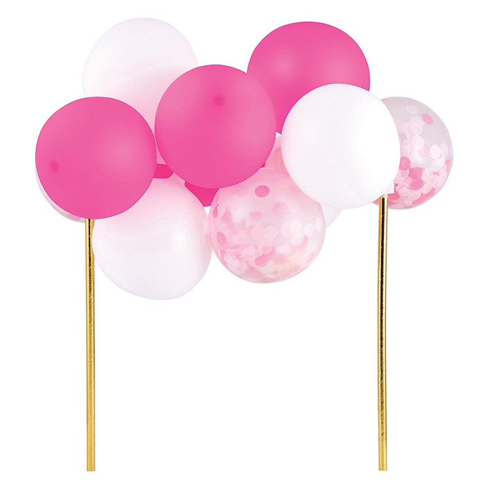Mini Balloon Cake Topper | Mini Confetti Balloon Party Cake Decoration