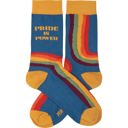  Pride Is Power Retro Socks | Rainbow LGBTQ Unisex