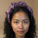  Purple Chiffon Headband | Poly Satin Headpiece Hair Accessory | 6.25''