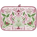  Purple Floral Drying Mat | Folk Art Flower & Butterfly Dish Drainer Pad | 21" x 14"