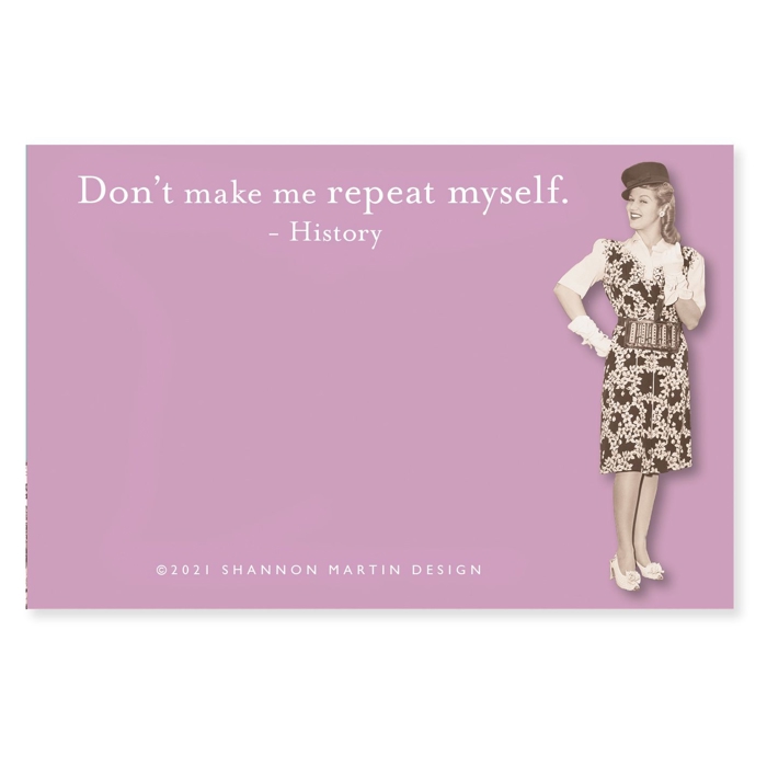 Don't Make Me Repeat Myself, I Don't Like Morning People, Horrible Idea Sticky Notes Set Memo Pads Strong Adhesive | 2-7/8 x 4-3/8 inches | Pack of 3
