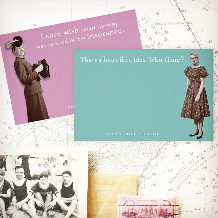 Don't Make Me Repeat Myself, I Don't Like Morning People, Horrible Idea Sticky Notes Set Memo Pads Strong Adhesive | 2-7/8 x 4-3/8 inches | Pack of 3