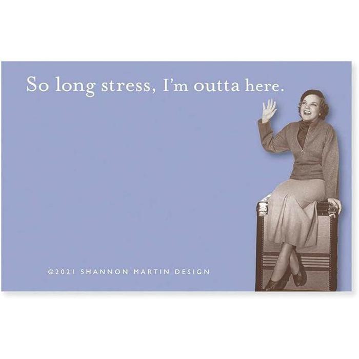 I Don't Like Morning People, So Long Stress, I'd Agree with You Sticky Notes Set Memo Pads Strong Adhesive | 2-7/8 x 4-3/8 inches | Pack of 3