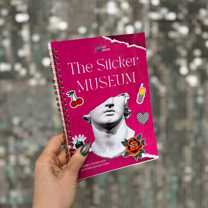 Reusable Sticker Storage Book - The Sticker Museum | 50 Blank Pages Silicone Coated Release Paper Album