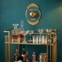  Ring For Drinks Metallic Gold Accents Metal Wall Decor | Vintage Alcohol Hanging Metal Display | 7" x 11"
