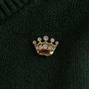  Royal Crown Mini Brooch in Gold | Rhinestone Crown Pin | 0.8" | Jacket or Bag