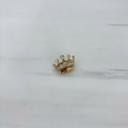 Royal Crown Mini Brooch in Gold | Rhinestone Crown Pin | 0.8" | Jacket or Bag