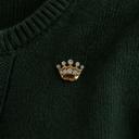  Royal Crown Mini Brooch in Gold | Rhinestone Crown Pin | 0.8" | Jacket or Bag