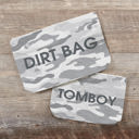 Tyvek Bag Camo Tomboy/Dirt Bag in Set of 2 | Large Travel Bag Organizer