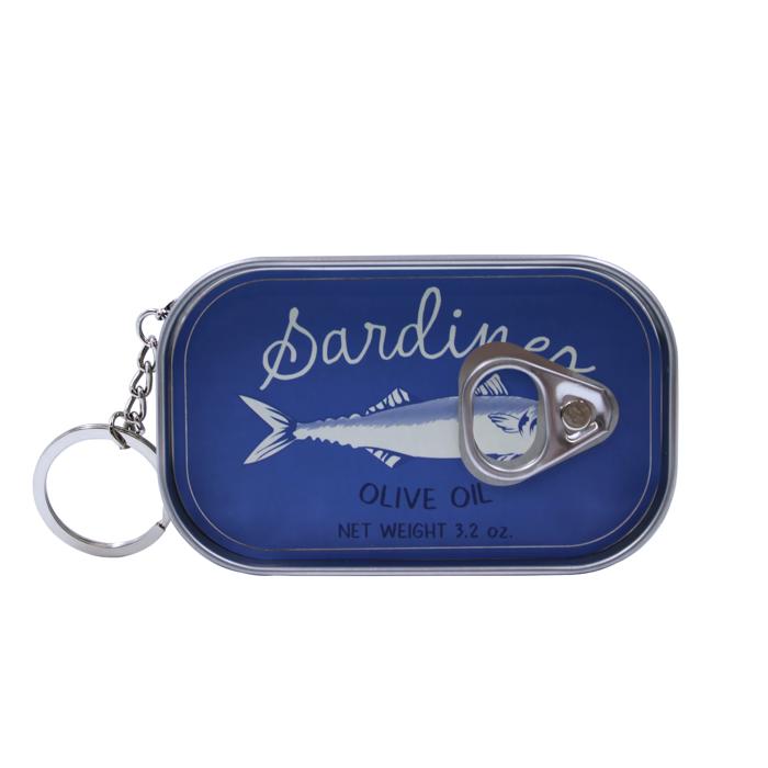 Sardine Tin Keychain | Mini Hinged Metal Case for Coins, Mints & Small Essentials
