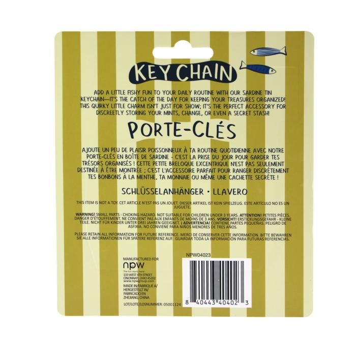 Sardine Tin Keychain | Mini Hinged Metal Case for Coins, Mints & Small Essentials