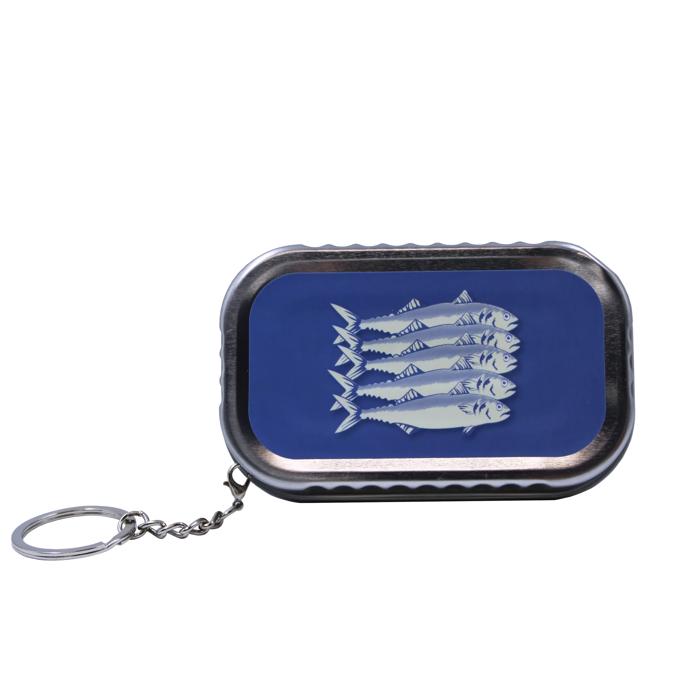 Sardine Tin Keychain | Mini Hinged Metal Case for Coins, Mints & Small Essentials