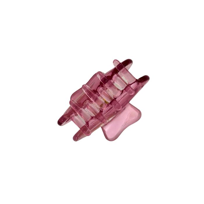 School of One Mini Fish Hair Claw in Translucent Pink