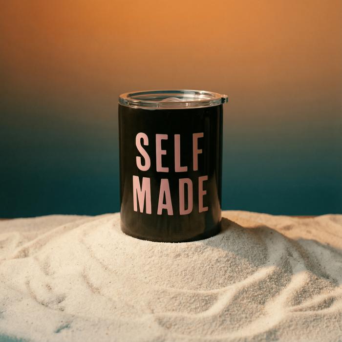 Self Made Stainless Steel Tumbler in Black and Pink