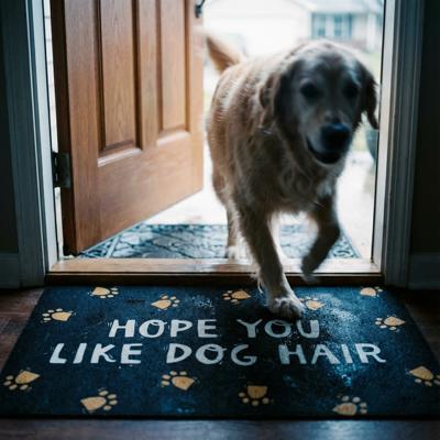 Hope You Like Dog Hair Indoor/Outdoor Rug | 34" x 20" | Slip-Resistant Backing