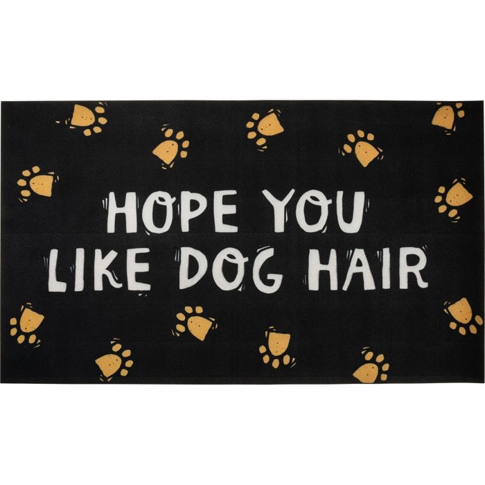 Set of 2 Hope You Like Dog Hair Indoor/Outdoor Rug | 34" x 20" | Slip-Resistant Backing