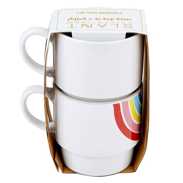 Giftable Rainbow Stacking Mug Set of 2