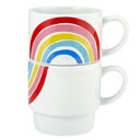  Giftable Rainbow Stacking Mug Set of 2