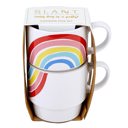  Giftable Rainbow Stacking Mug Set of 2