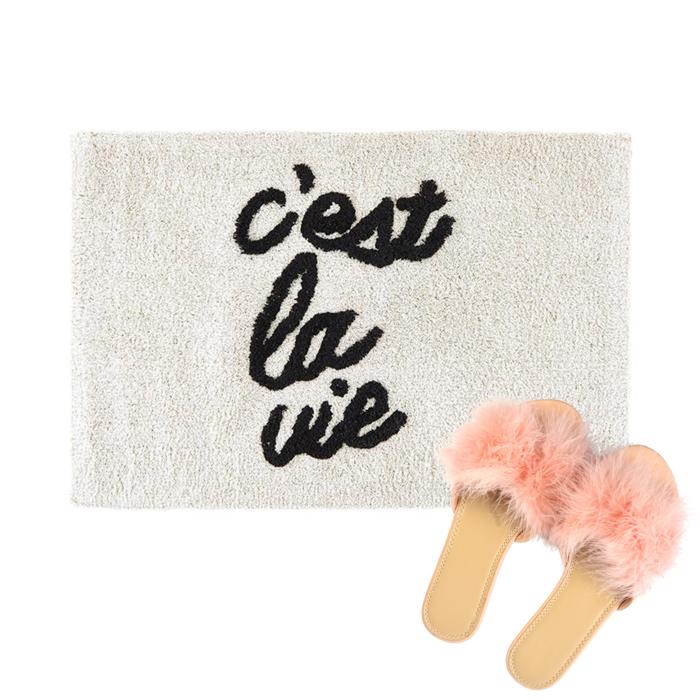 Set of 3 Soft Cotton Bath Mat Bundle | 20" x 30" Rug