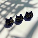  Set of 3 Mini Black Cat Hair Claws | Hair Claw Clips in Giftable Pouch | Spooky Halloween Barrette Clip Set