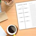  Set of 4 Copy of Control Freak Weekly List Notepad | 8.5" x 11" Desk Planner