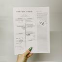  Set of 4 Copy of Control Freak Weekly List Notepad | 8.5" x 11" Desk Planner