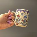  Set of 4 Handmade in Türkiye Ceramic Botanical Mugs - 9 Styles Available