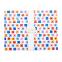  Set of 4 Placemats - Retro Mod Flower Transparent Clear Vinyl Reusable Place Mat Set