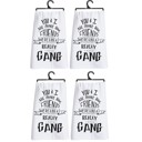 Small Gang - 4 Towels You & I Are More Than Friends, We're Like a Really Small Gang Towel and Other Funny Cute Gift Dish Tea Towels