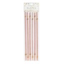Set of 6 Pink Glitter Reusable Straws Cute and Cozy Accessories | Christmas Holiday Gift Ideas - Stocking Stuffers Under $15