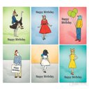  Set of 6 Strange Friends Birthday Greeting Card Box