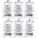 Small Gang - 6 Towels You & I Are More Than Friends, We're Like a Really Small Gang Towel and Other Funny Cute Gift Dish Tea Towels