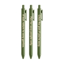  Sexy People Pen Set 🌹 | Gel Click Pen Gift Set | 3 Pens in Olive Green