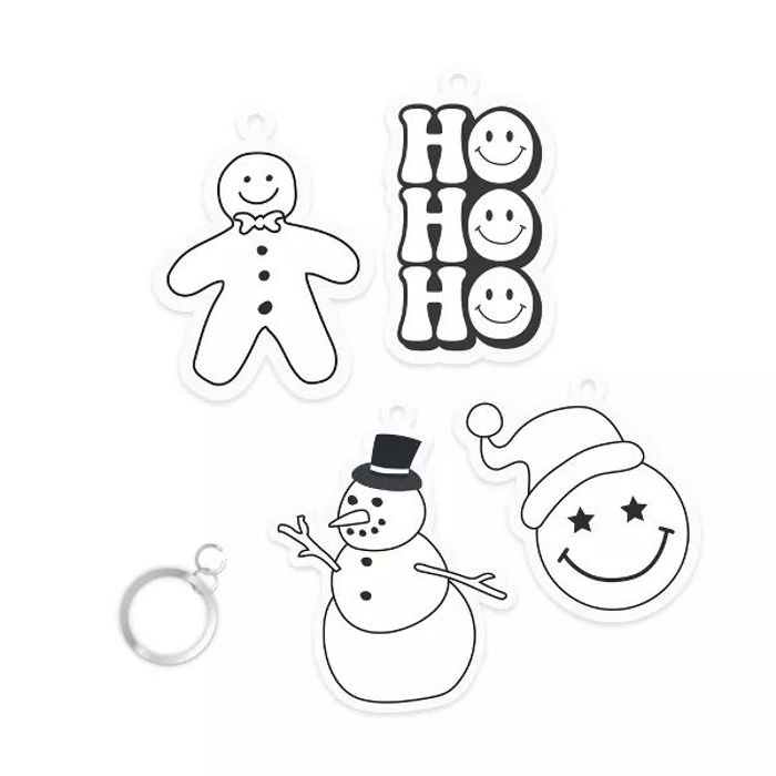 Shrinkable Christmas Ornaments Kit - DIY Holiday Craft Activity for Kids or Adults