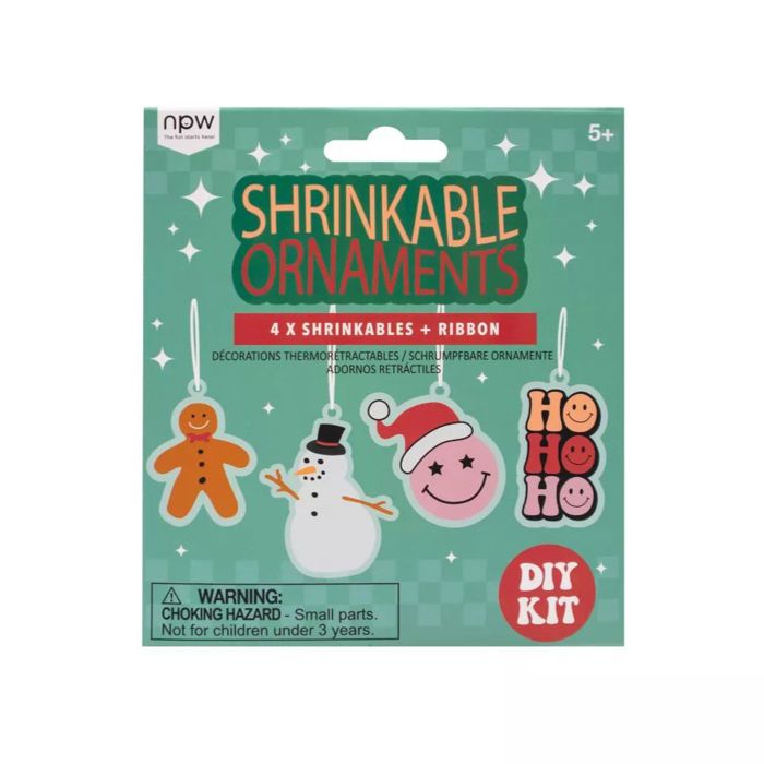 Shrinkable Christmas Ornaments Kit - DIY Holiday Craft Activity for Kids or Adults