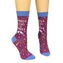  Single and Ready To Mingle Socks | Wine and Confetti Illustration | Gift for Her
