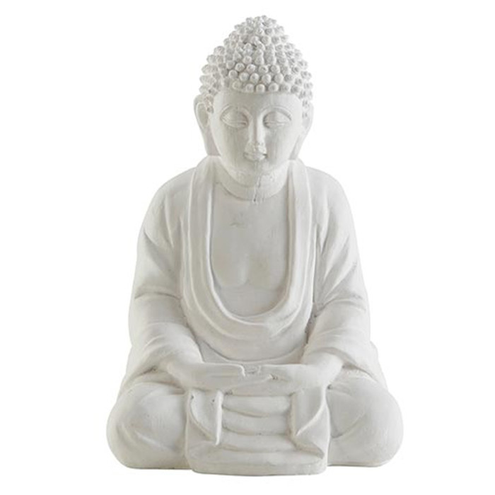 Sitting Buddha Cement Statue | Modern Home & Office Decor Accent | 6"