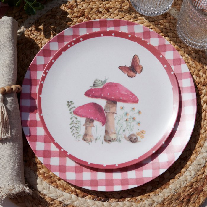 Small Mushroom Study Plate 9" Diameter