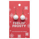  Snow Globe Xmas Party Earrings | Shimmery Snowballs Novelty Holiday Earrings