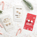  Snow Globe Xmas Party Earrings | Shimmery Snowballs Novelty Holiday Earrings