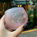  Stay Cozy Roly Poly Blush Pink Ombre Wine Glass  | 13 oz. | Fall Christmas Snowflake Hygge Themed Small Wine Glass